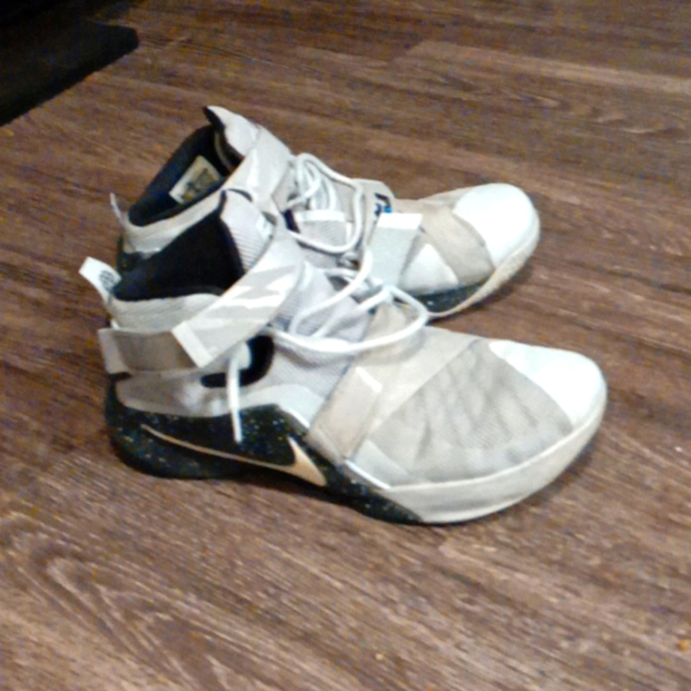 Nike Lebron Soldier 9 Wolf Grey, White and Black
